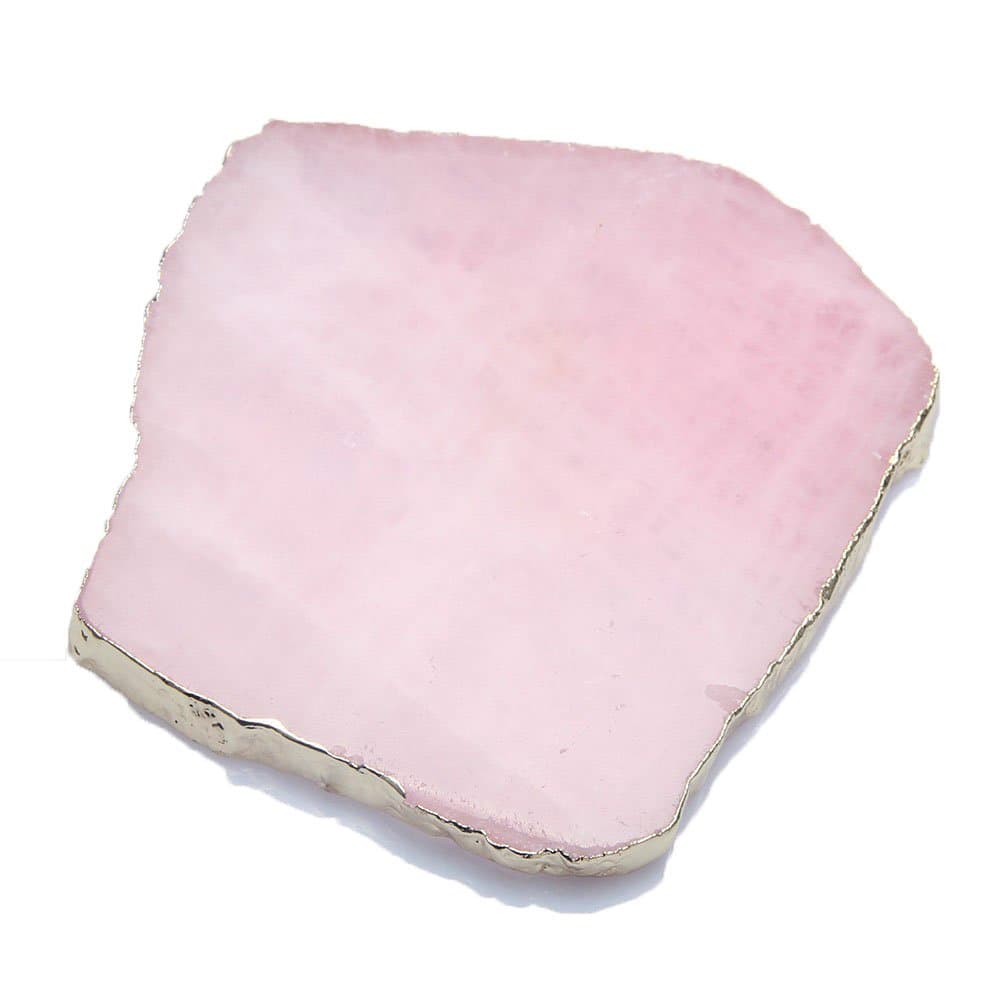 Pink Rose Quartz Coasters for Table