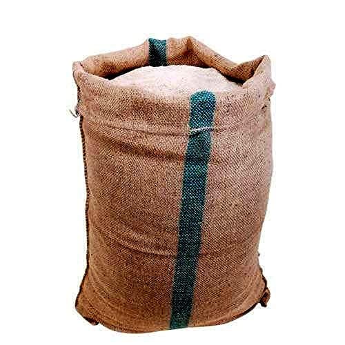 SES Living Fabric Jute Gunny Bag, Empty Potato Sack, Bora, Bori, Katti, Packet for Packing Food Grains, Vegetable (Capacity Minimum 50 KG to Max 100 KG, 01 Pieces) Brown.