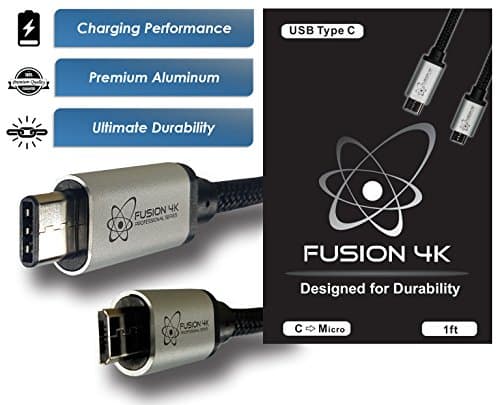 Fusion4K USB C to Micro USB PROFESSIONAL SERIES (1 foot)