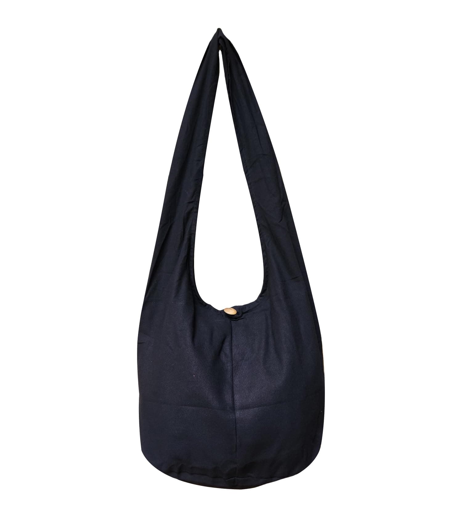 BTP! Thai Monk Buddha Cotton Sling Crossbody Messenger Bag Purse Hippie Hobo Black XL1