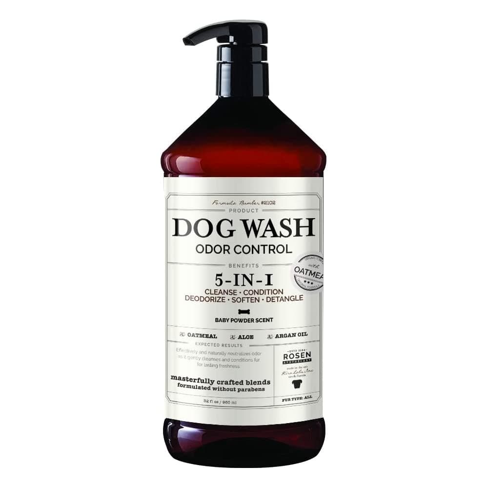 Dog wash Odor Control 5-in-1, Cleanse, Condition, Deodorize, Soften and Detangle, Made in The U.S.A Large 1 Liter Size 32 oz.…