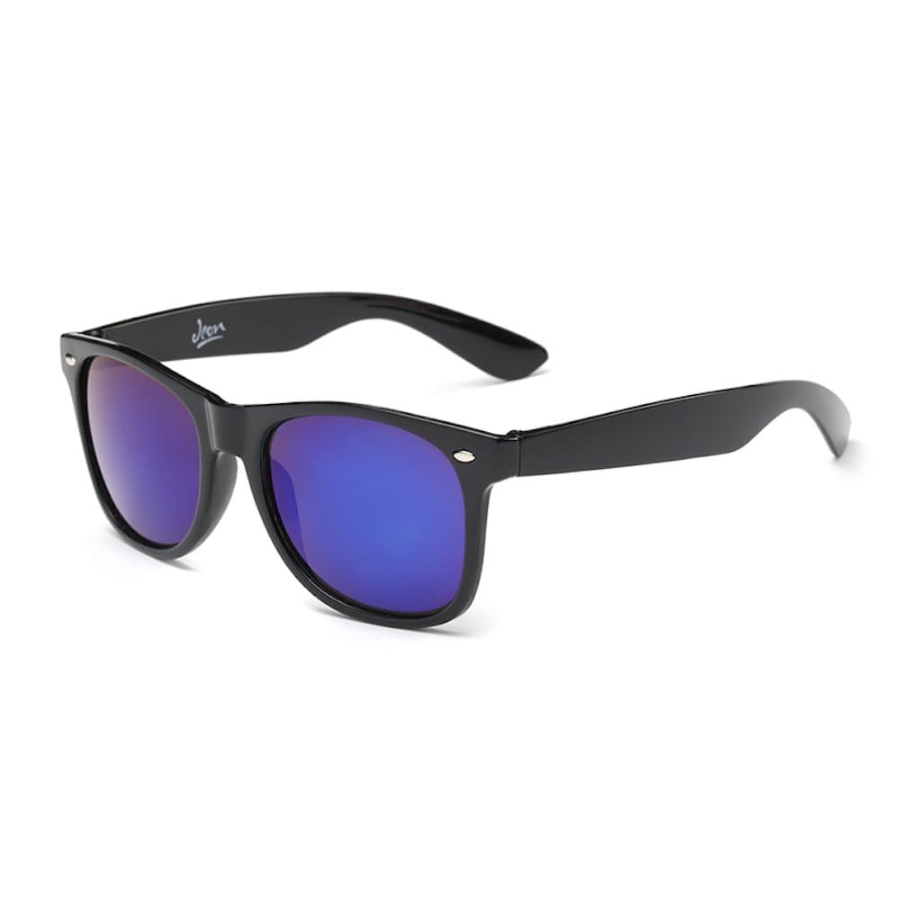 Shiny Black Framed Sunglasses with Blue Tinted Lens 54MM