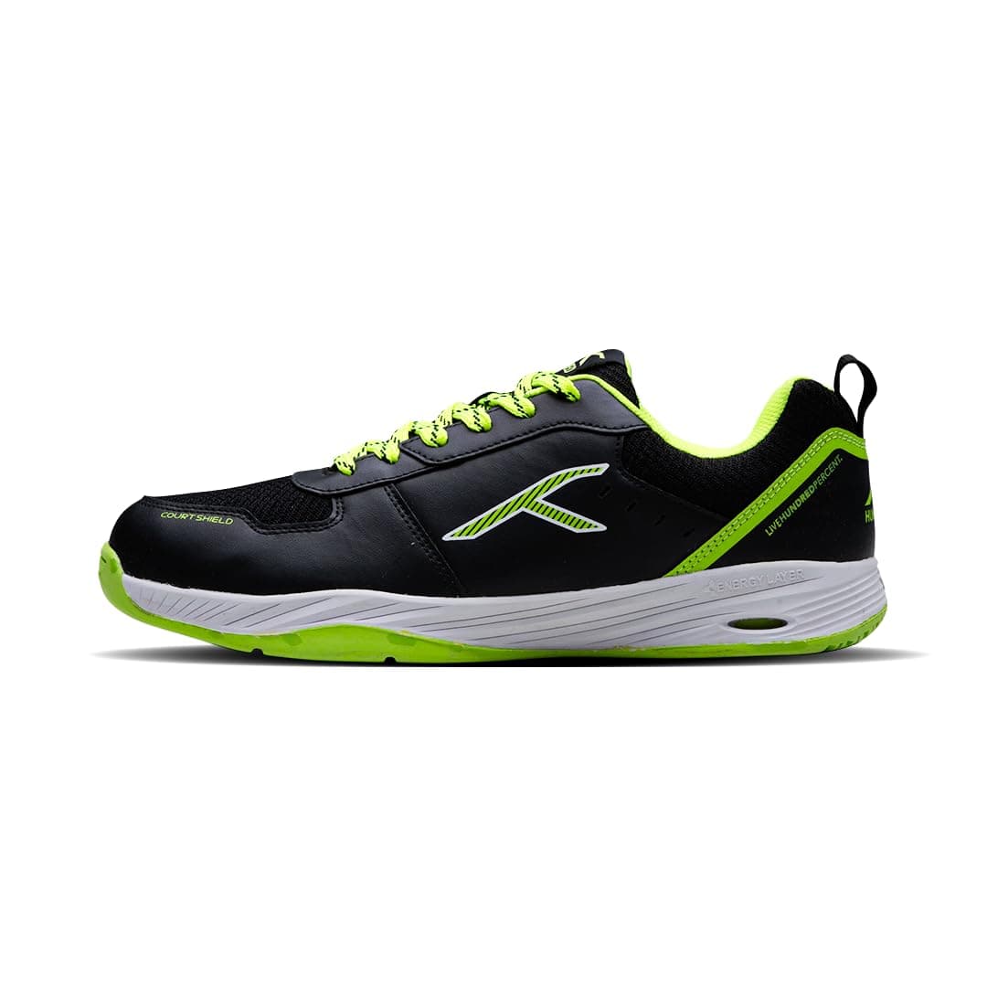 Court Shield Non-Marking Badminton Shoes | Enhanced Court Control Outsole for Precision | X-Cushion | Ideal for Indoor, Synthetic & Wooden Surfaces