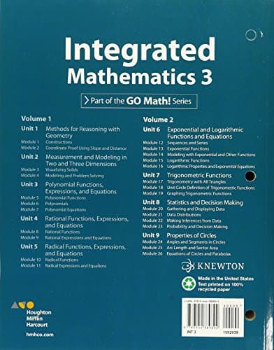 Interactive Student Edition Volume 2 (Consumable) 2015 (Hmh Integrated Math 3)