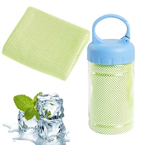 Omenu Cooling Towel for Sports, Workout, Fitness, Gym, Yoga, Pilates, Travel, Camping & More (green)