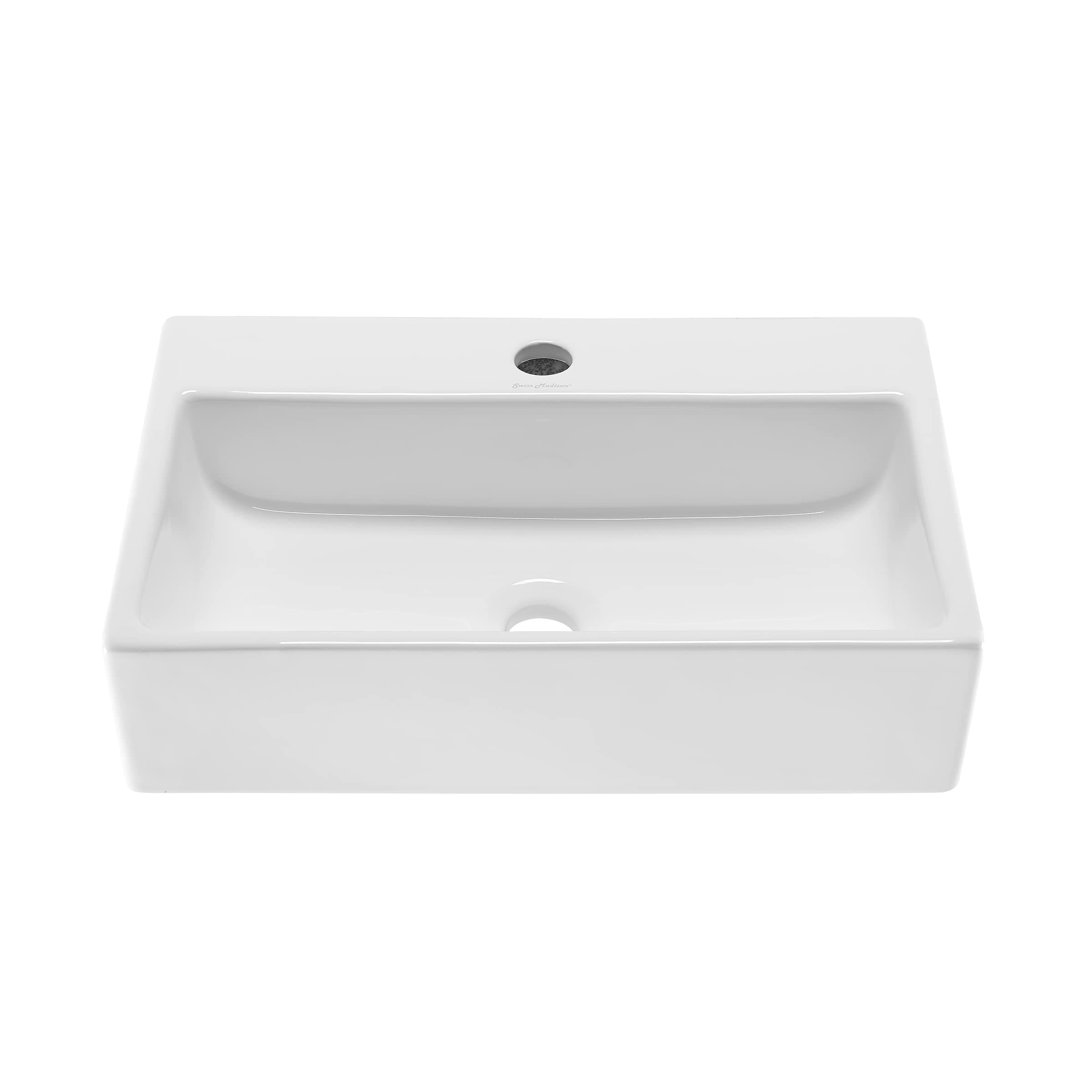 Swiss Madison SM-VS203 Claire 20-inch Gloss White Rectangular Sink