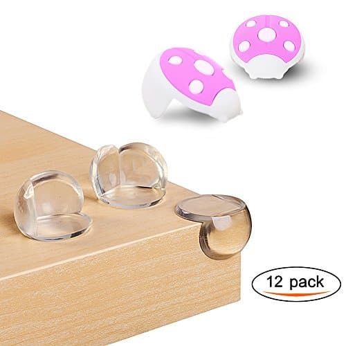 Erhuida Table Corner Protectors,Safety Corner Guard for baby safe (With 2 Pack Silicone Ladybug Angle)