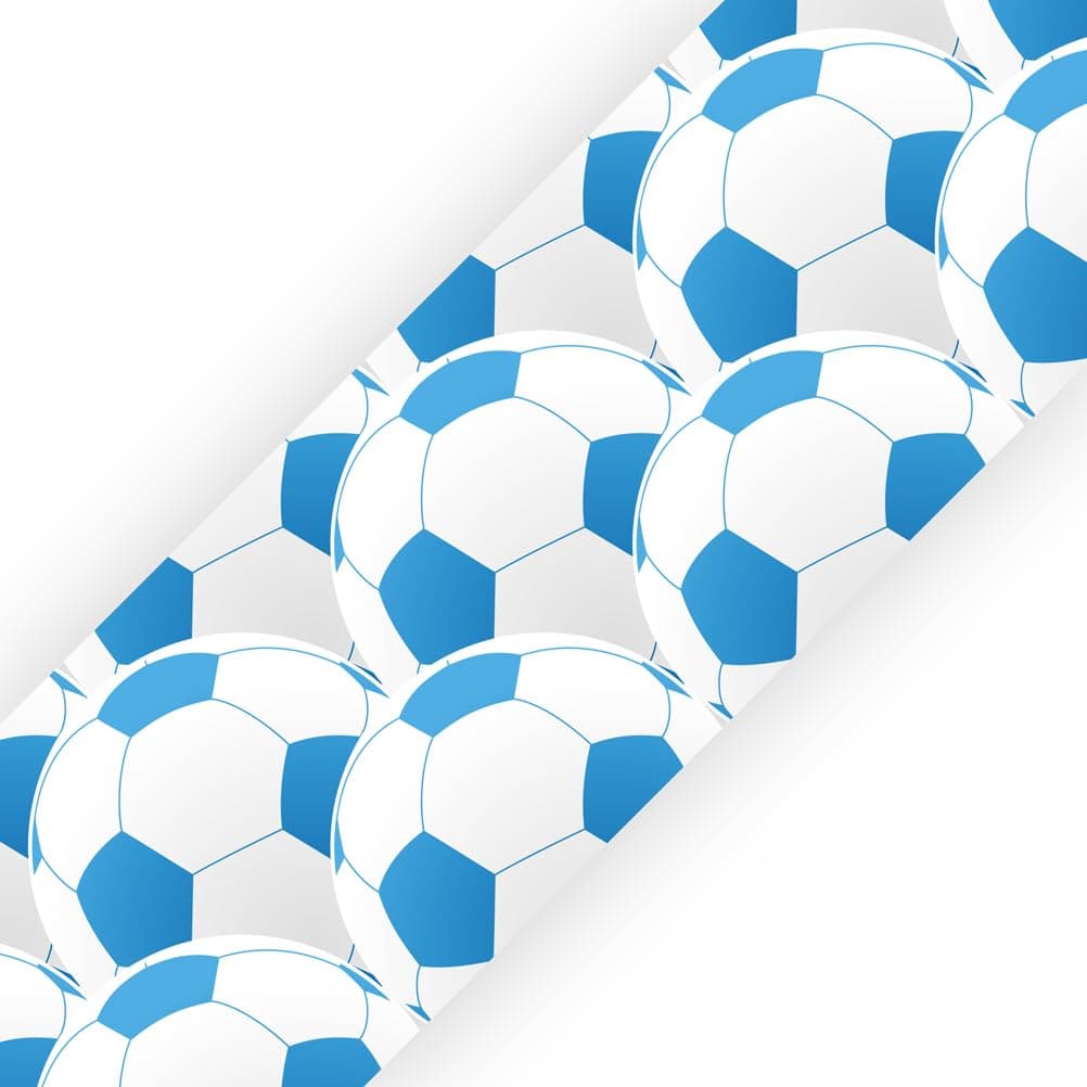 Football - Bedroom Wall Border - Eco Friendly 1.3m Self Adhesive Strips - Blue Balls