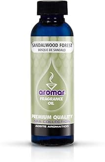 AROMAR Premium Fragrance Oil, Sandalwood Forest 2oz. Bottles. Long Lasting Aromatic Scent, Fresh and Revitalizing Aromatherapy for Living Room, Bedroom, and Kitchen