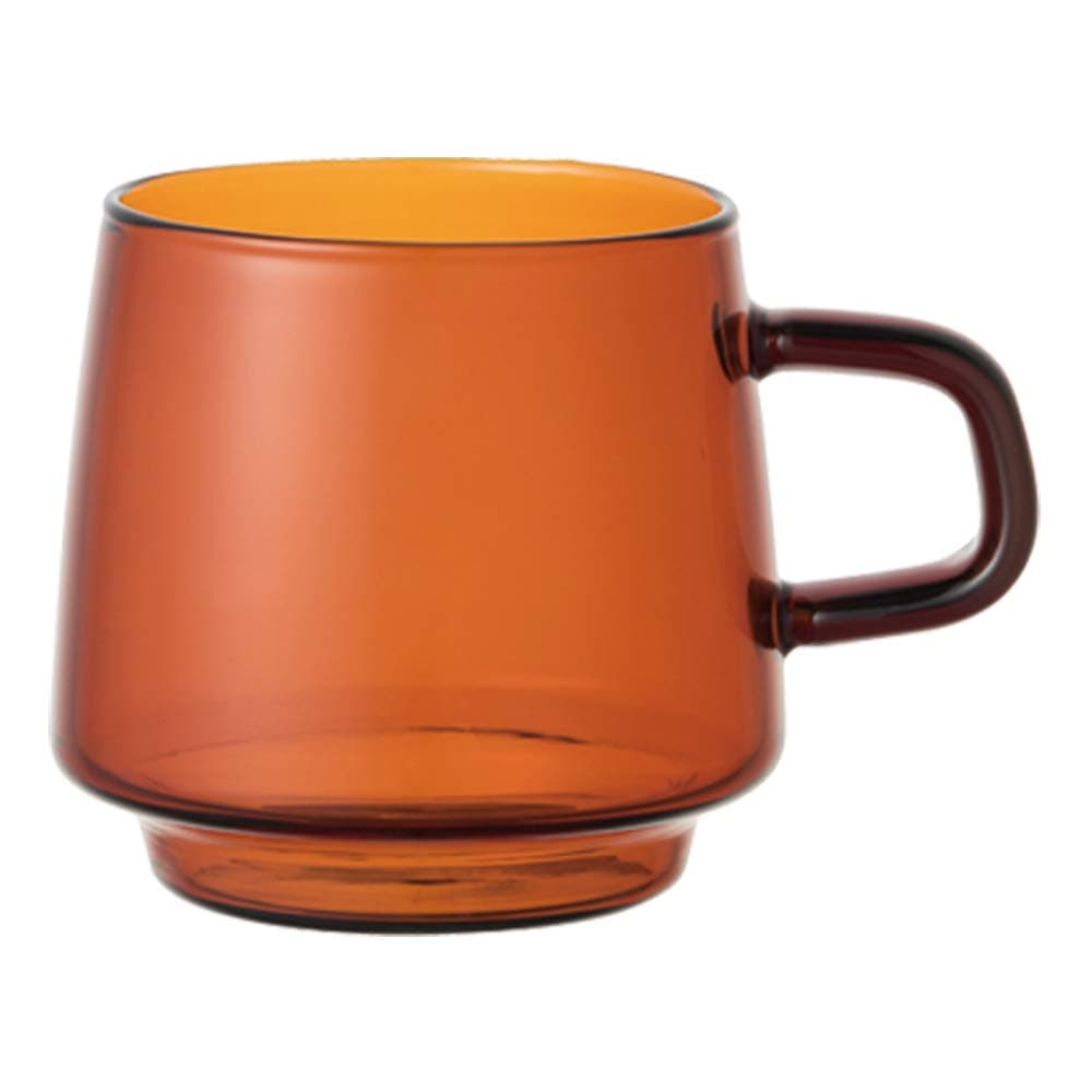 21741 SEPIA Mug, 11.2 fl oz (340 ml), Amber, Heat-Resistant Glass, Microwave and Dishwasher Safe, Gift, Present