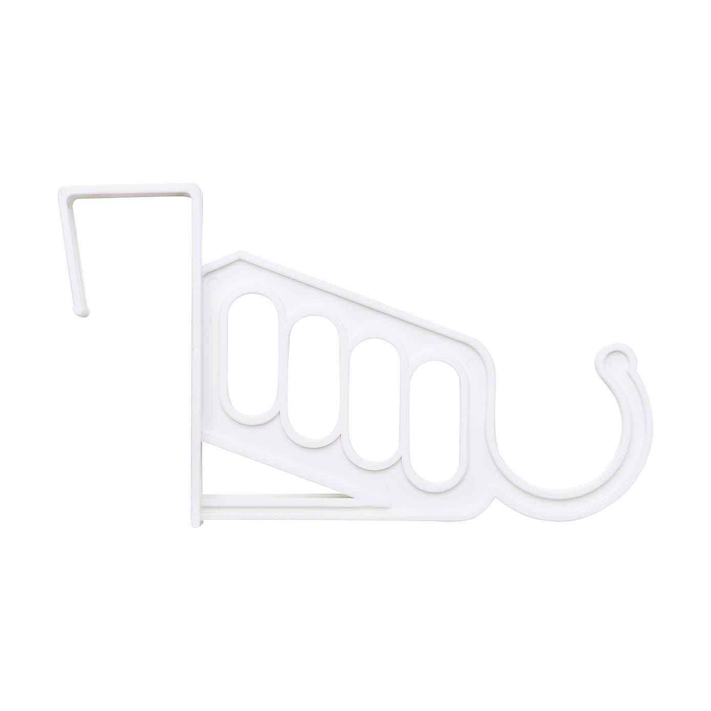 Over the Door Hook Holds 5 Hangers, White by Helpful Finds