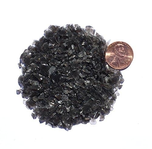 Makers Minerals Natural Crushed Black Obsidian, Coarse, 1/2 Ounce