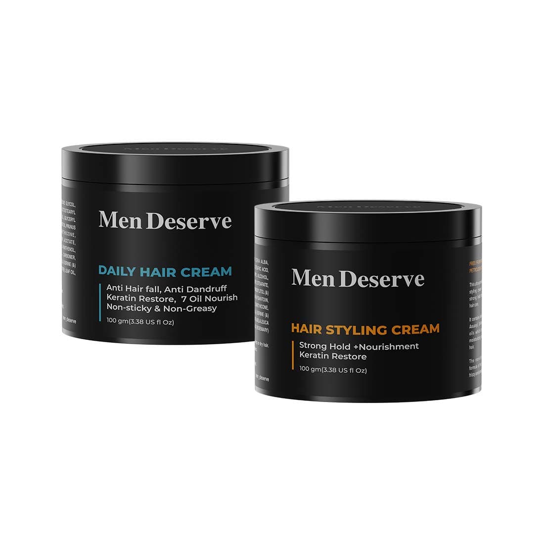 Men Deserve Combo of Daily Hair Cream with Hair Styling Cream Strong Hold