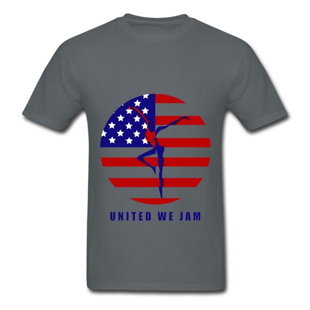 Dave Matthews Band USA Flag Graphic T Shirt For Men Charcoal