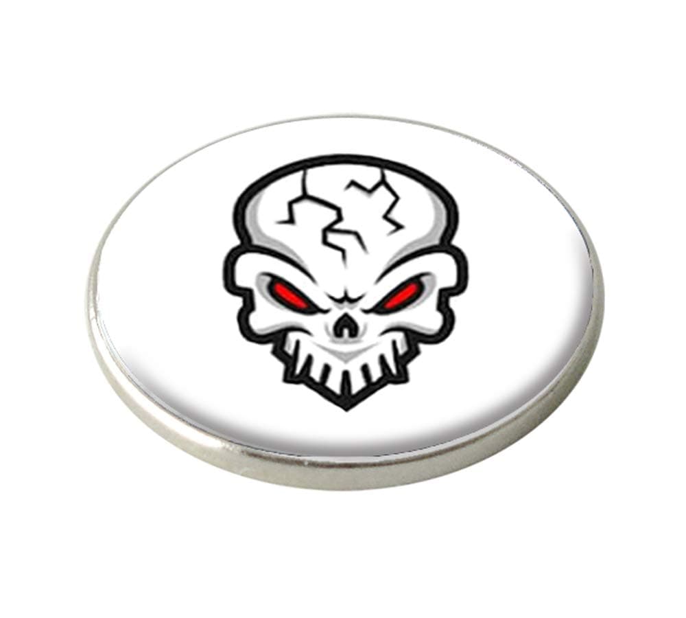 StevePriceGolf Black and White Skull Golf Ball Marker. Magnetic.