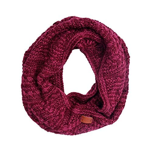 Aran Traditions Raspberry Red Knitted Style Snood(Size: One Size)