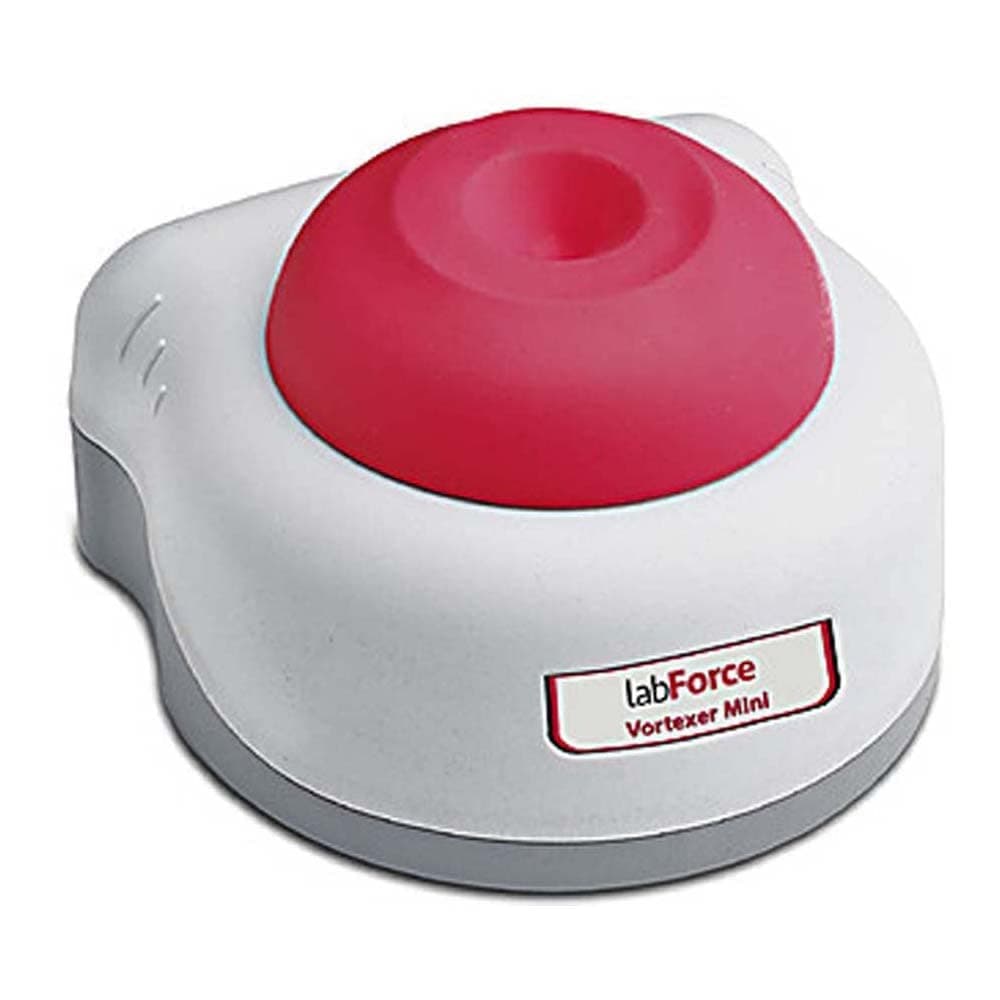 lab Force 1154J92 Mini Vortexer Mixer with Purple Cup Head, US Plug, 100V-240V, 50/60Hz, 0.7A, 3.7" Width, 3.9" Length, 2.6" Height