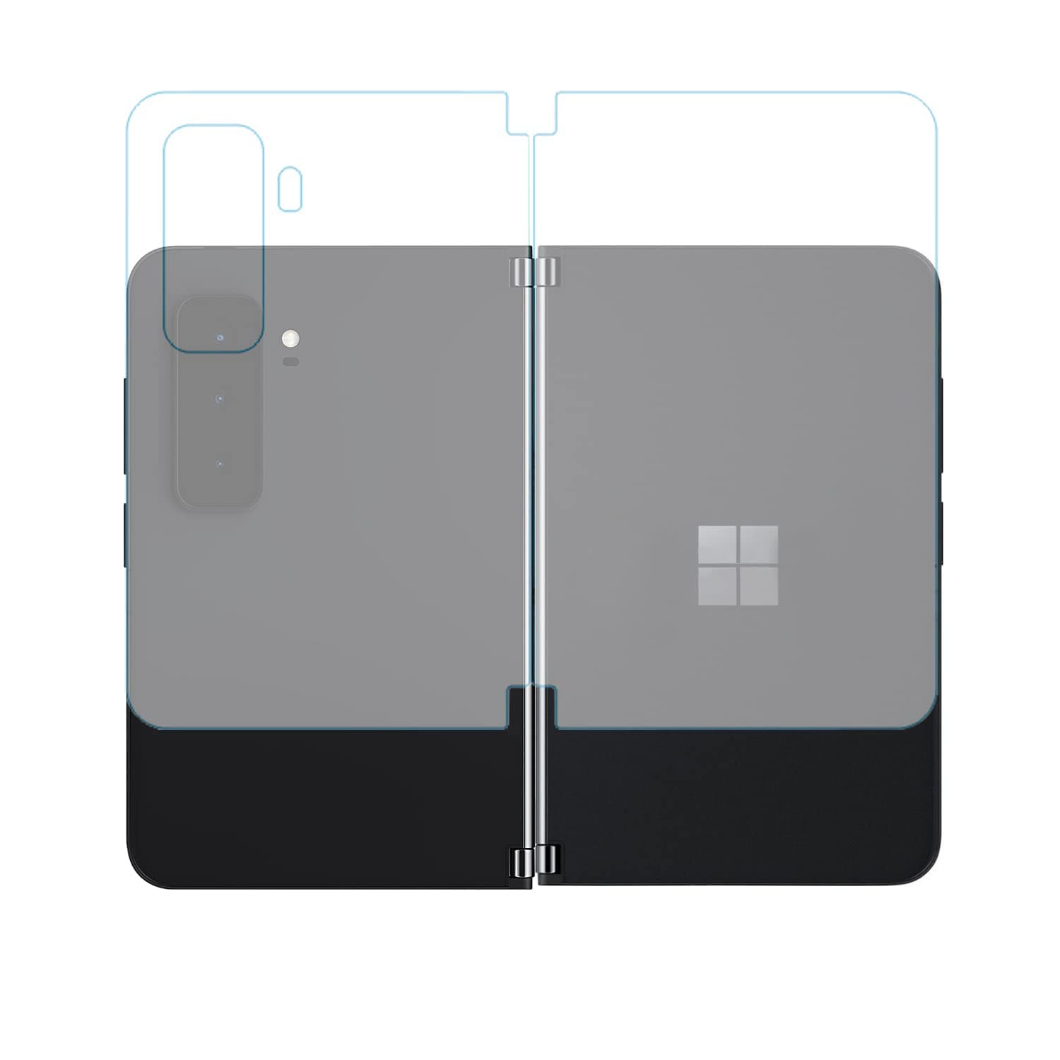 2PCS Back Screen Protector Designed for Microsoft Surface Duo 2, Left Screen and Right Screen Protector Film High Definition Transparent TPU