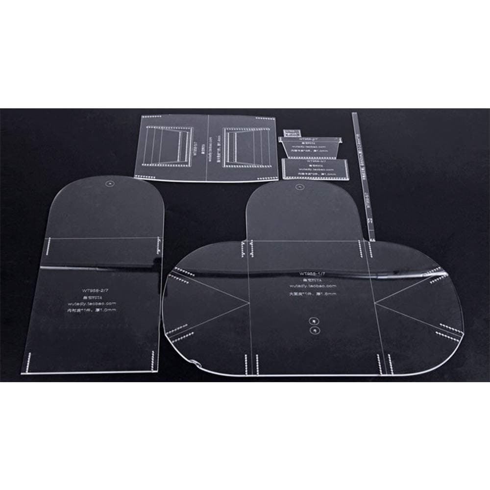 WUTA Leather Mini Lady Clutch Handbag Leather Template Flap With Wrist Strap Acrylic Pattern Craft Tool WT958