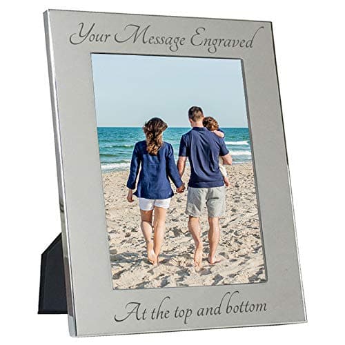 Personalised Engraved 6" X 8" Silver Photo Frame - Personalised Gifts for Anniversary Or Any Gift Idea, Gifts for Men and Women - Enter Your Custom Text