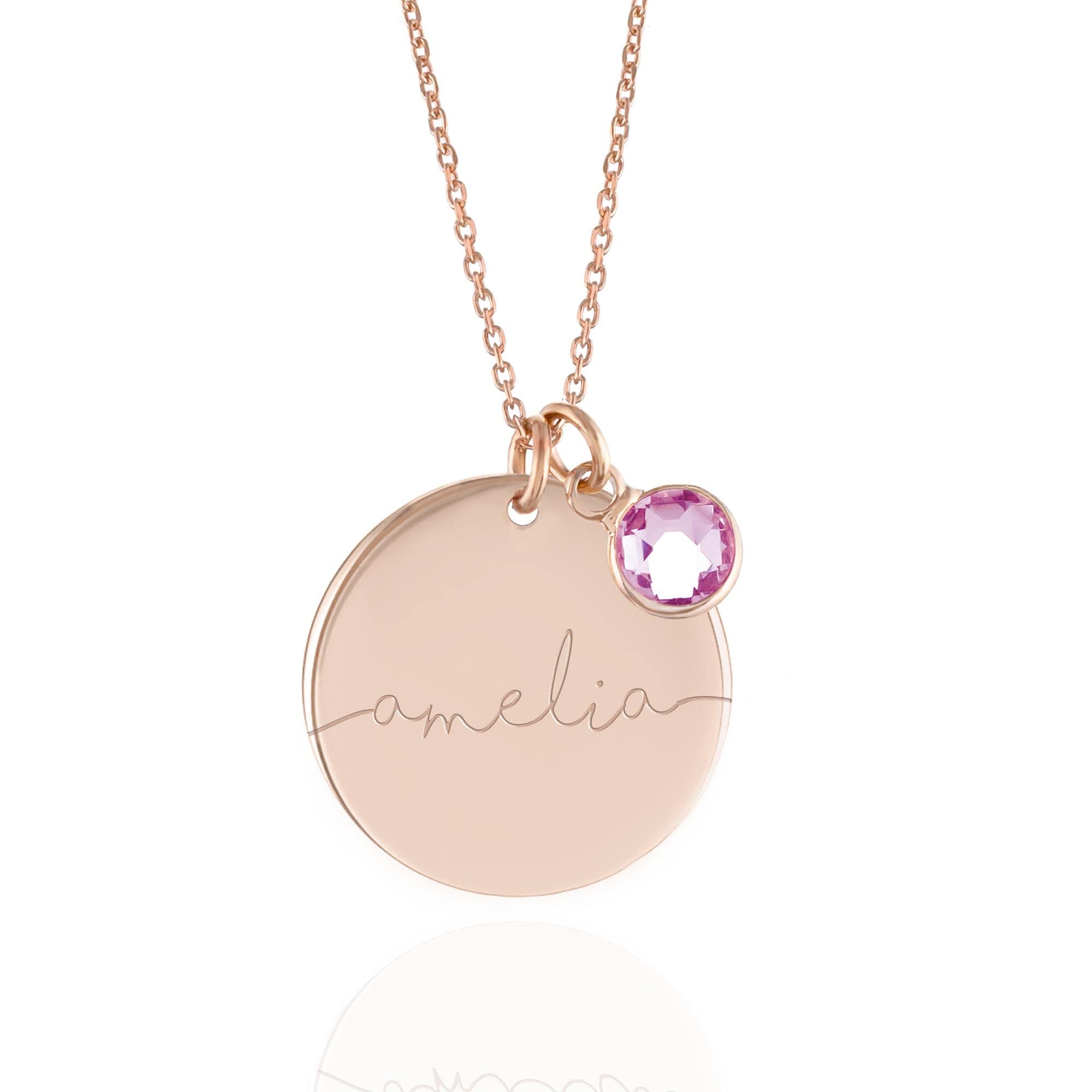 Bloom boutique Large Esme Initial Birthstone Personalised Necklace