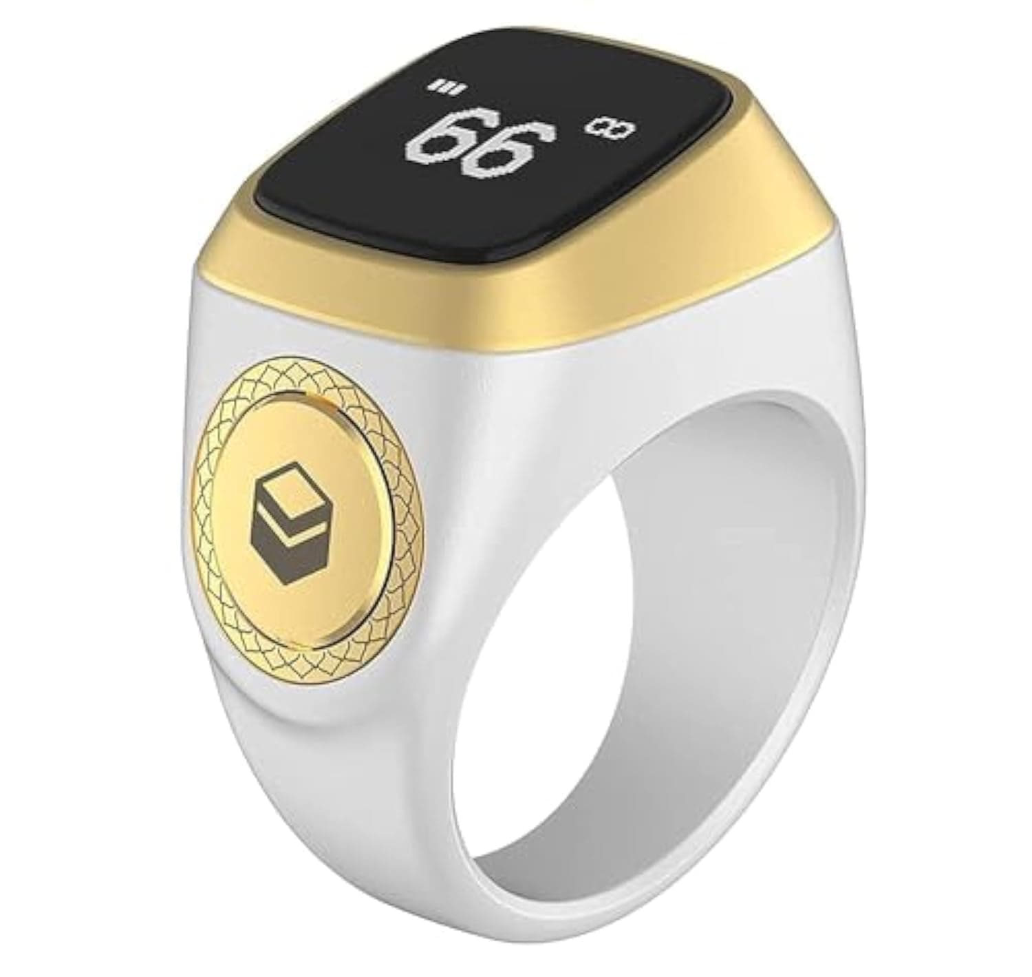 2022 Muslim Digital Ring Tasbih Counter Islamic Gifts (18Mm, White)