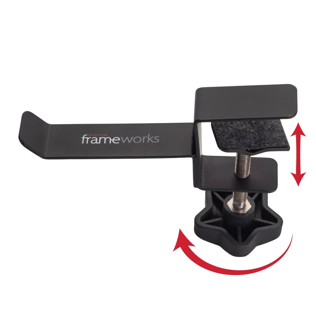 Gator Frameworks Cases Frameworks Headphone Hanger for Desks (GFW-HP-HANGERDESK), Black