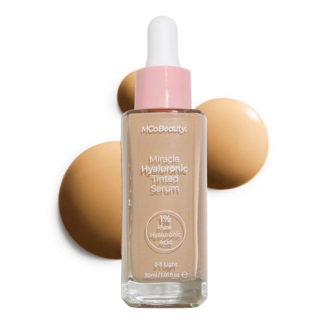 Miracle Hyaluronic Tinted Serum, 2-3 Light, Hydration & Glow for Radiant Skin, Vegan, Cruelty Free Cosmetics