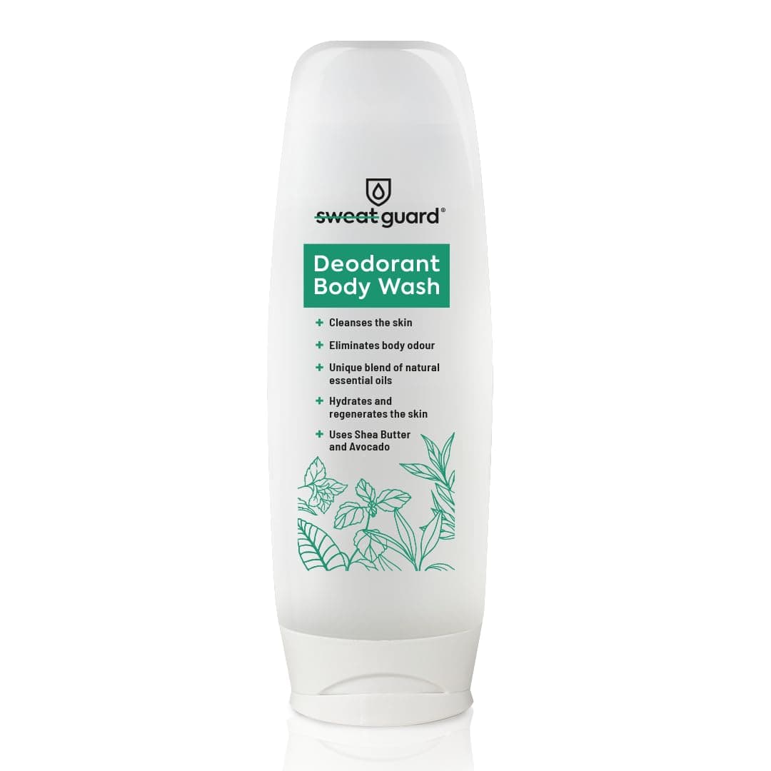 Deodorant Body Wash - 300ml. Antibacterial, Anti Sweat & Antifungal Shower Gel, Odour Eliminator. Antiperspirant Hyperhidrosis Treatment For Sensitive Skin - Gentle, Natural Ingredients.
