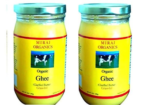 Grass-fed Organic Ghee (Clarified Butter), From Cow's Milk - 13oz, (2 - Pack), By Miraj International LLC