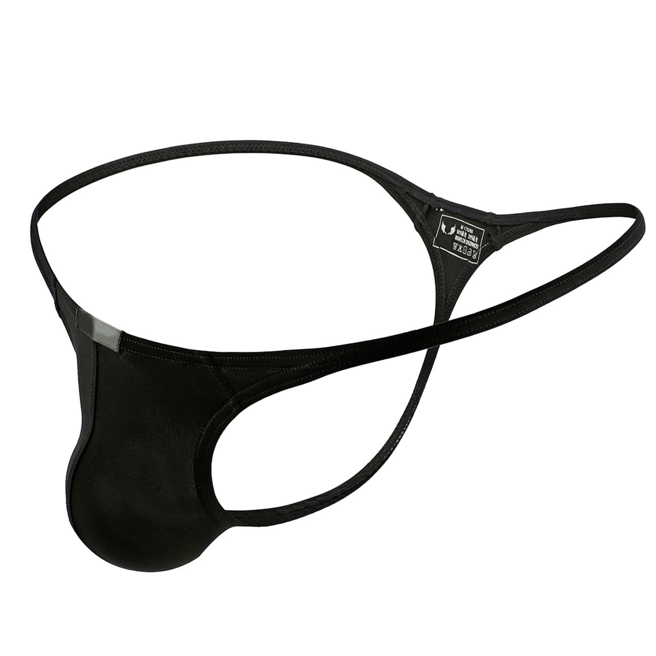 Men's Ice Silk Thongs Underwear Tagless Lingerie Bikini Underwear Low-rise Backless T-Back