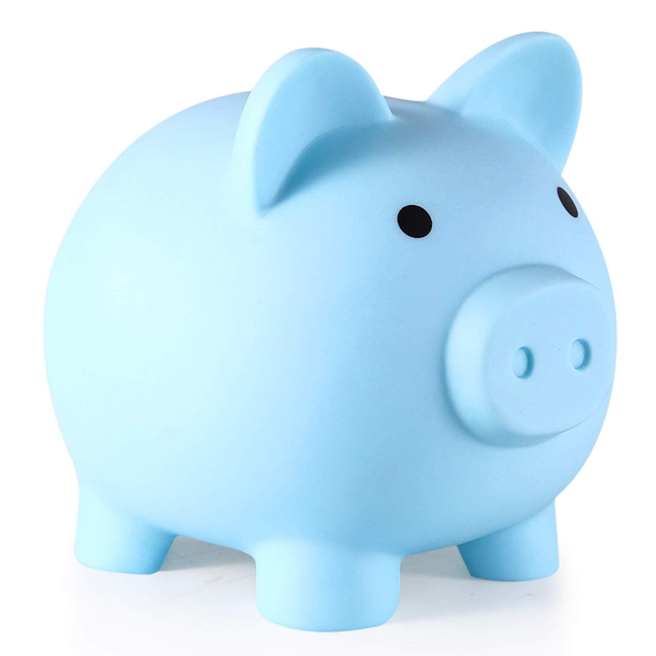 Piggy Bank, Unbreakable Plastic Money Bank, Coin Bank for Girls and Boys, Medium Size Piggy Banks, Practical Gifts for Birthday, Easter, Christmas (Blue)