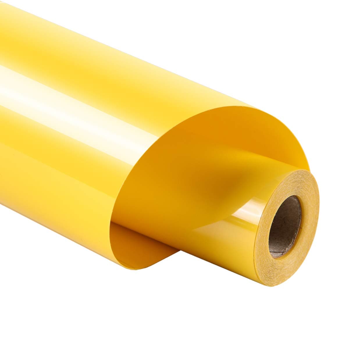 guangyintong Yellow Heat Transfer Vinyl HTV Rolls, 12" x 8ft Iron on Vinyl for T-Shirts Glossy Surface Yellow HTV Vinyl for All Cutter Machines Easy to Cut & Weed for Heat Vinyl Design