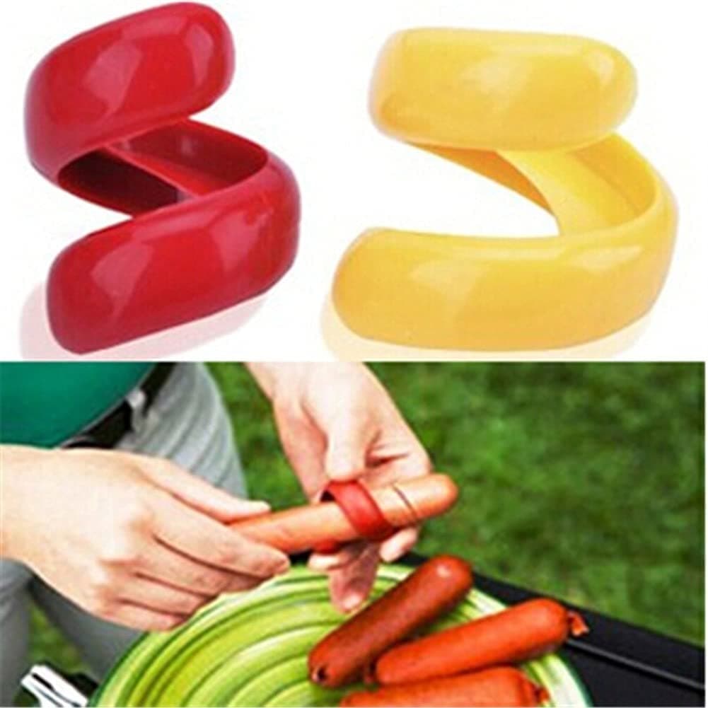 2 Pcs Spiral Hot Dog Slicers, Manual Fancy Sausage Cutter Spiral Barbecue Hot Dogs Cutter Slicer Kitchen Cutting Auxiliary Gadget Fruit Vegetable Tools Durable Design