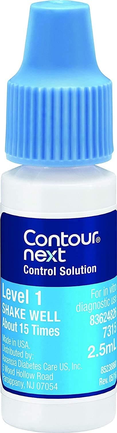 CONTOUR NEXT Control Solution Level 1 (2.5mL Bottle) Control Solution for Blood Glucose Monitoring, Easy Drop Application for Accuracy Checks, Supports Reliable Blood Sugar Testing