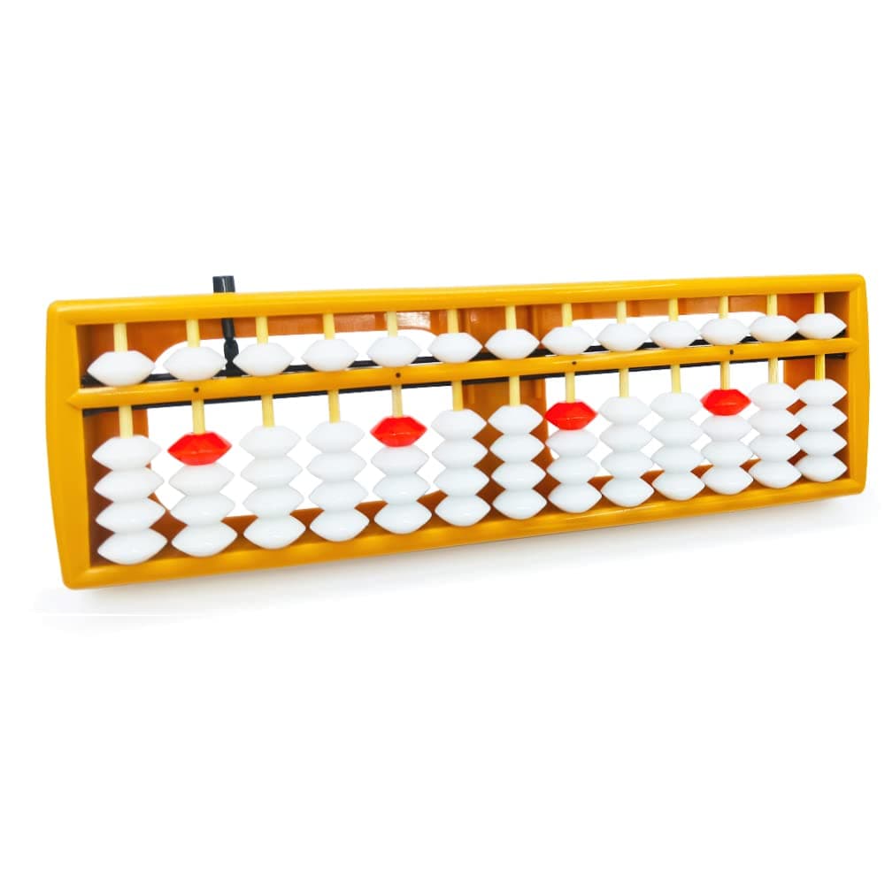 Big Bear House Abacus，Soroban, Abacus for Adults, Professional 13 Column Abacus for Math with Reset Button，Digits and Educational Learning Tool （9.8inch）