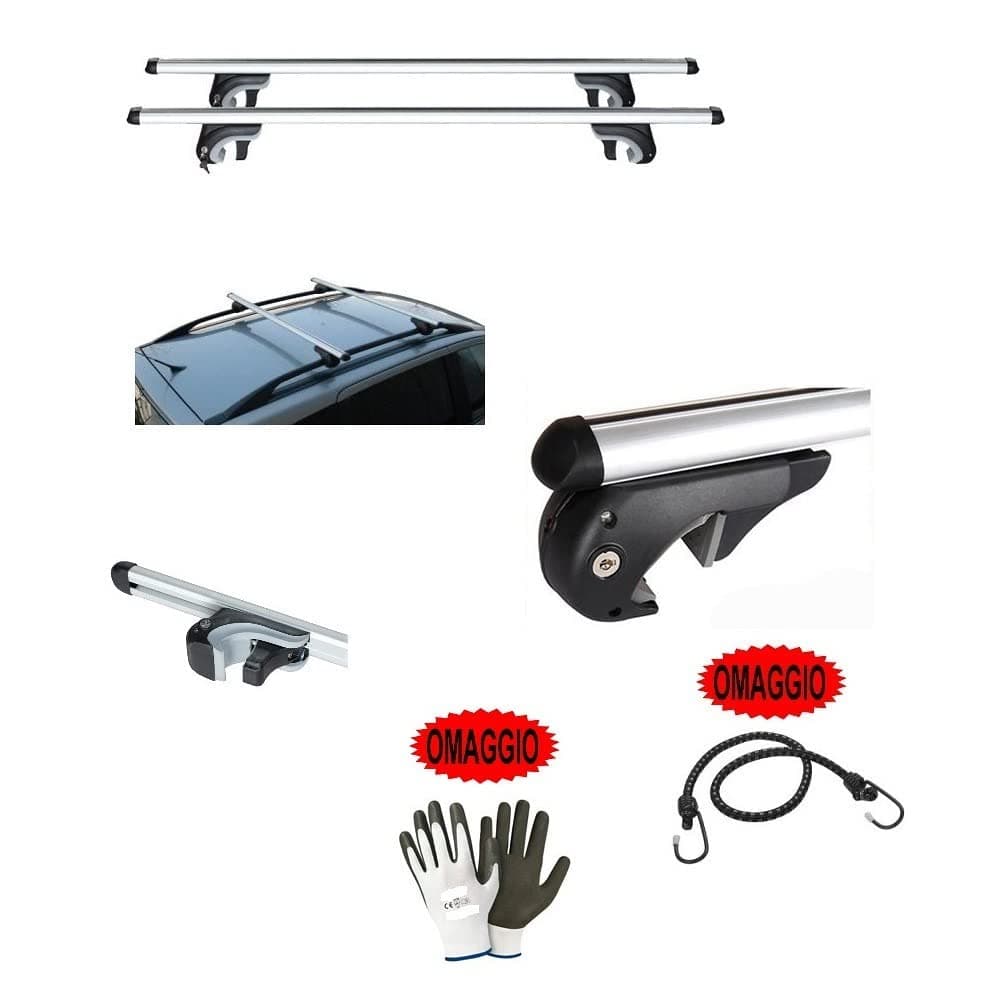 Compatible with Honda Pilot II 2012 roof bars for car roof 135 cm bar for car with rails not fully attached to the roof rack approved aluminium with lock