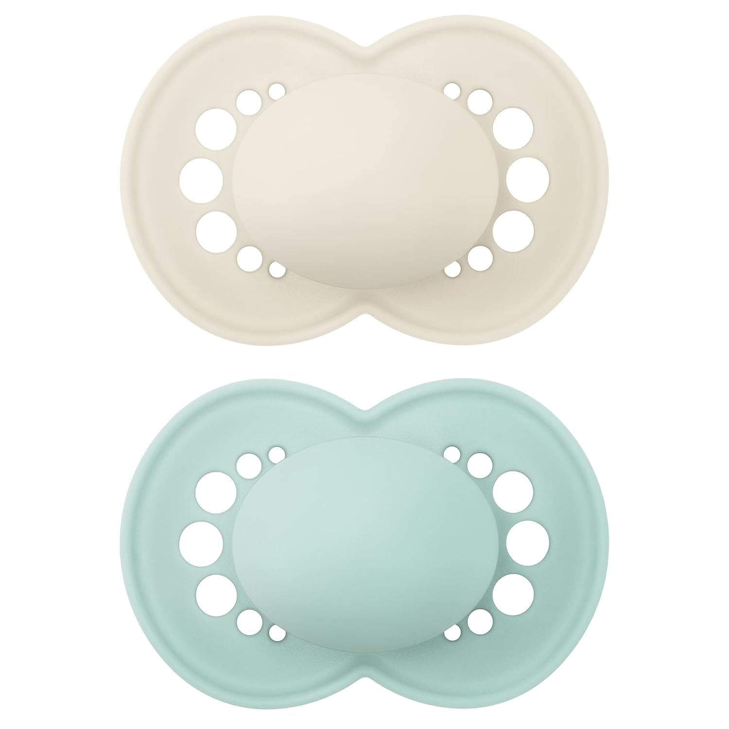 Original Matte Baby Pacifiers 6-16 Months, Binky for Newborn Babies, BPA-Free Skin Soft Silicone Nipple, Easy to Clean, Developed with Medical Experts, 2 Count, With Sterilizer Case Made in Europe