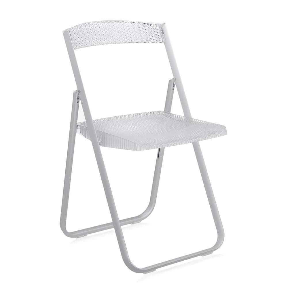 Kartell Honeycomb transparent crystal folding chair