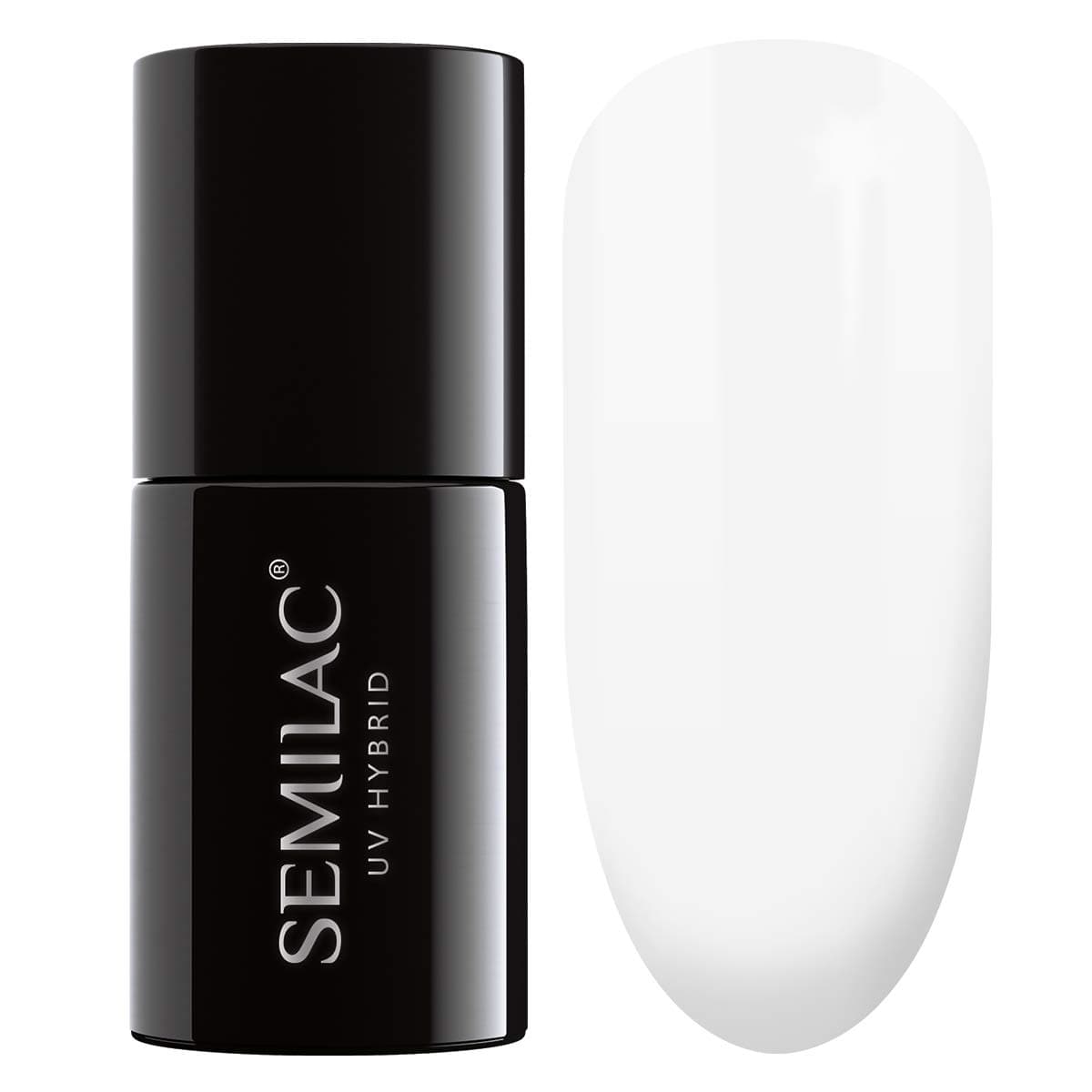 SemilacGel Nail Polish | Long Lasting and Easy to Apply | Perfect for Home and Professional Manicure and Pedicure - 001 Strong White UV Gel Nail Polish, 7 ml.