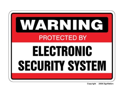 Security System Sign ~Signs~ Burglar Alarm Warning | Indoor/Outdoor | Business, Garages, Home, Offices | Signmission Wall Plaque