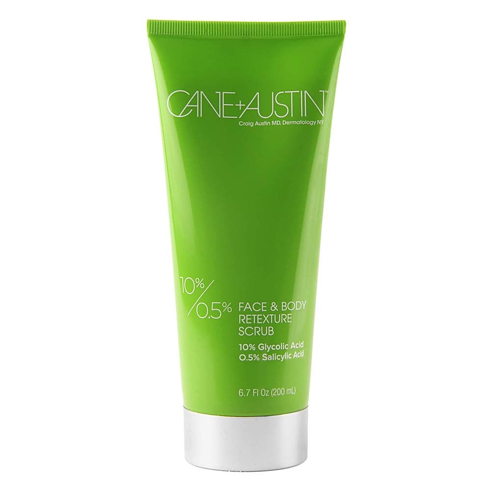 Face + Body Glycolic Acid Scrub Treatment, Exfoliating Cleanser with AHA to Hydrate, Smooth & Clarify Skin, For use on Combination and Oily Skin, 6.7 fluid ounce