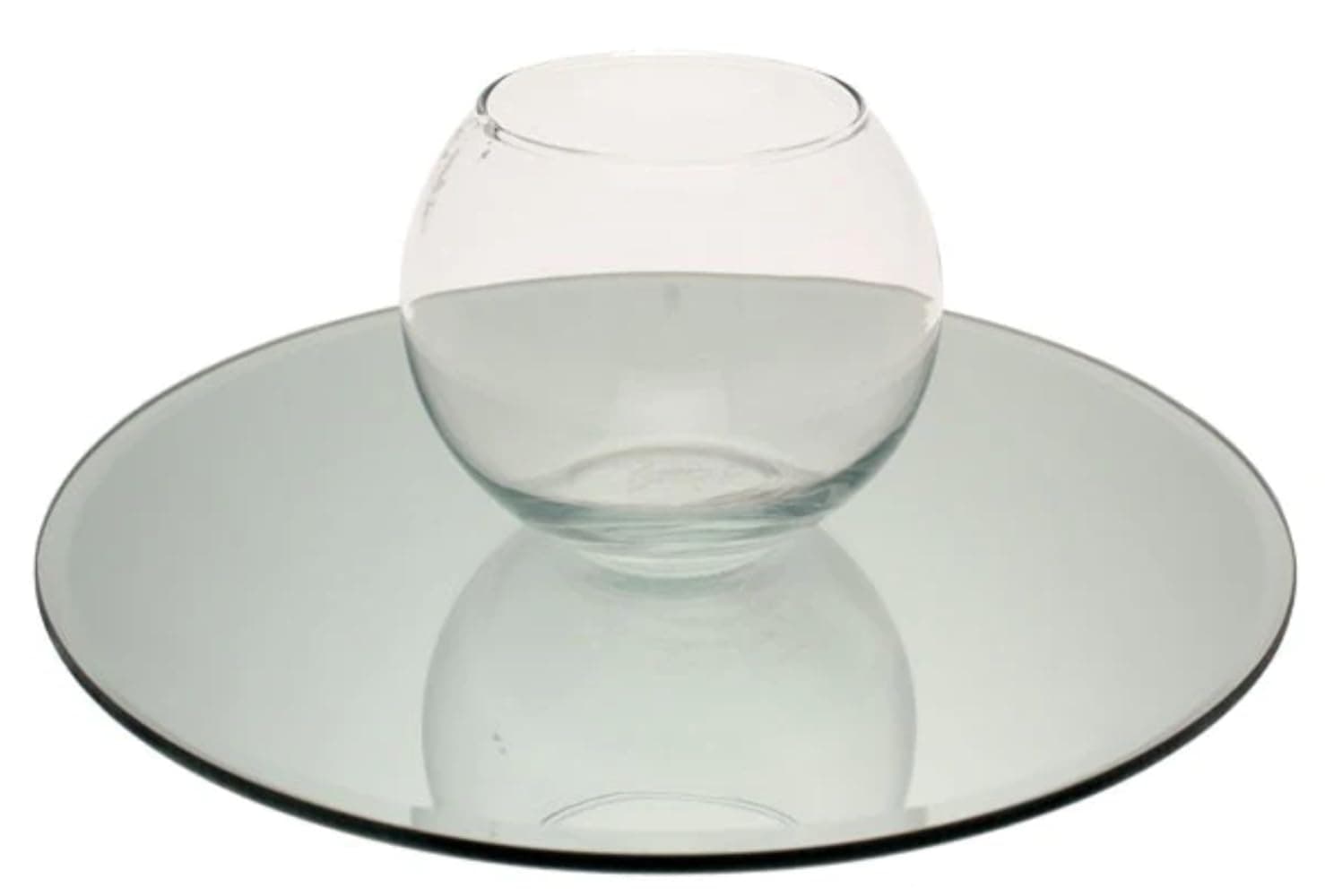 Decor Essentials ROUND-SQUARE-20-25-30-or-40CM-MIRROR-PLATES-WEDDING-TABLE-CENTREPIECES (20 cm Round)