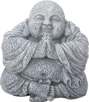 Gifts of Nature Happy Hotai Buddha Meditating Praying Stone Finish Resin Statue 4" L Figurine