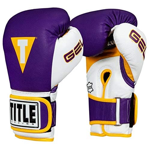 Gel World V2T Bag Gloves, Purple/White/Gold, Medium