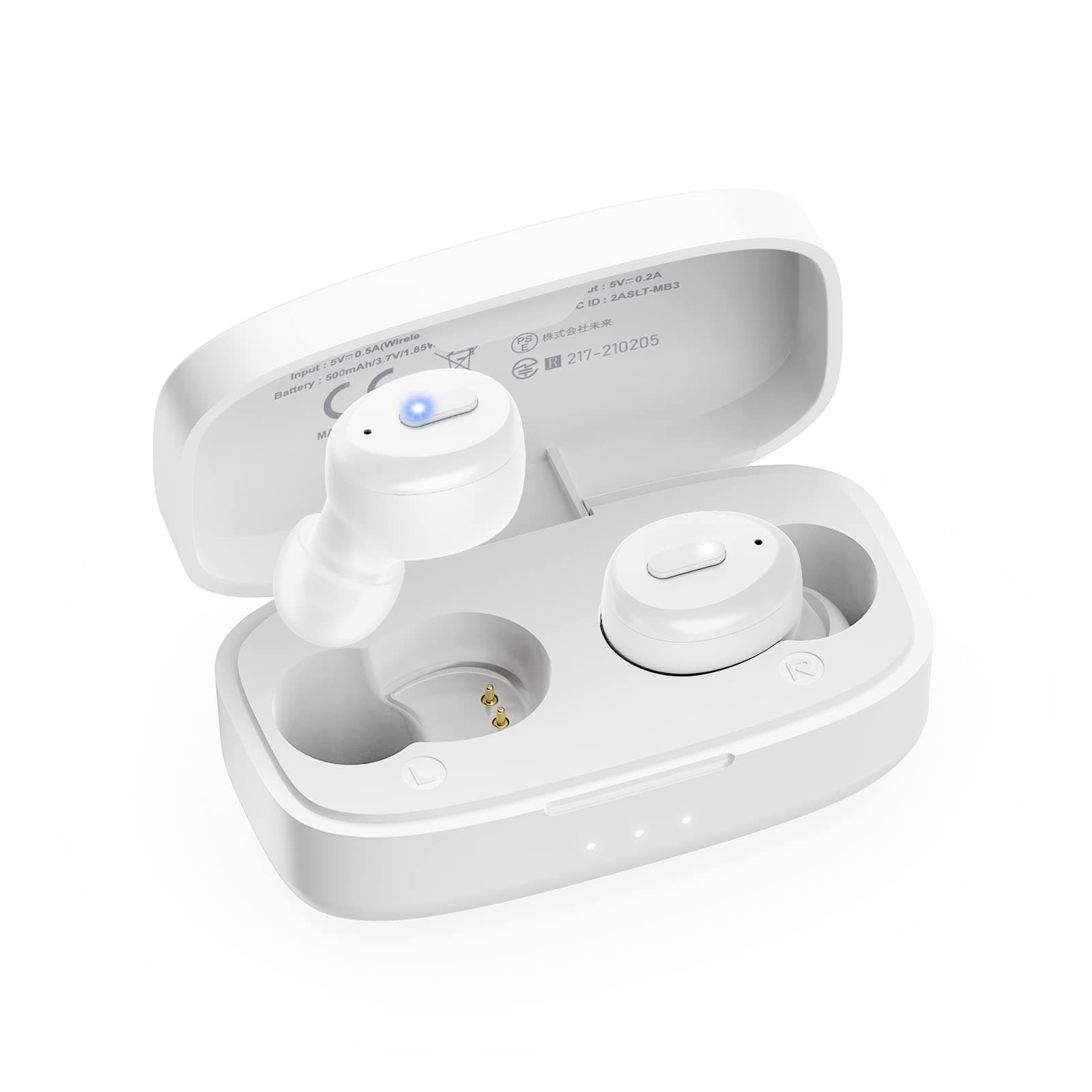 Boean Wireless Earbuds Mini Bluetooth Headphones with Charging Case 46H Playtime IPX8 Waterproof Earbuds Button Control Deep Bass Earphones Built in Mic Light-Weight HD Stereo Headset