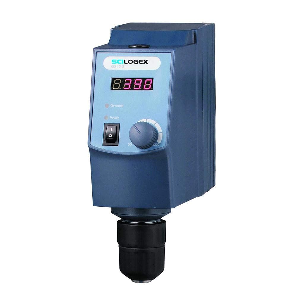 SCILOGEX SCI20-S LED Digital Overhead Stirrer – 20L Capacity, Brushless Motor, Plate Stand & Stainless Steel Impeller – High Torque Laboratory Mixer with Pass-Through Shaft – cTUVus (UL CSA Approved)