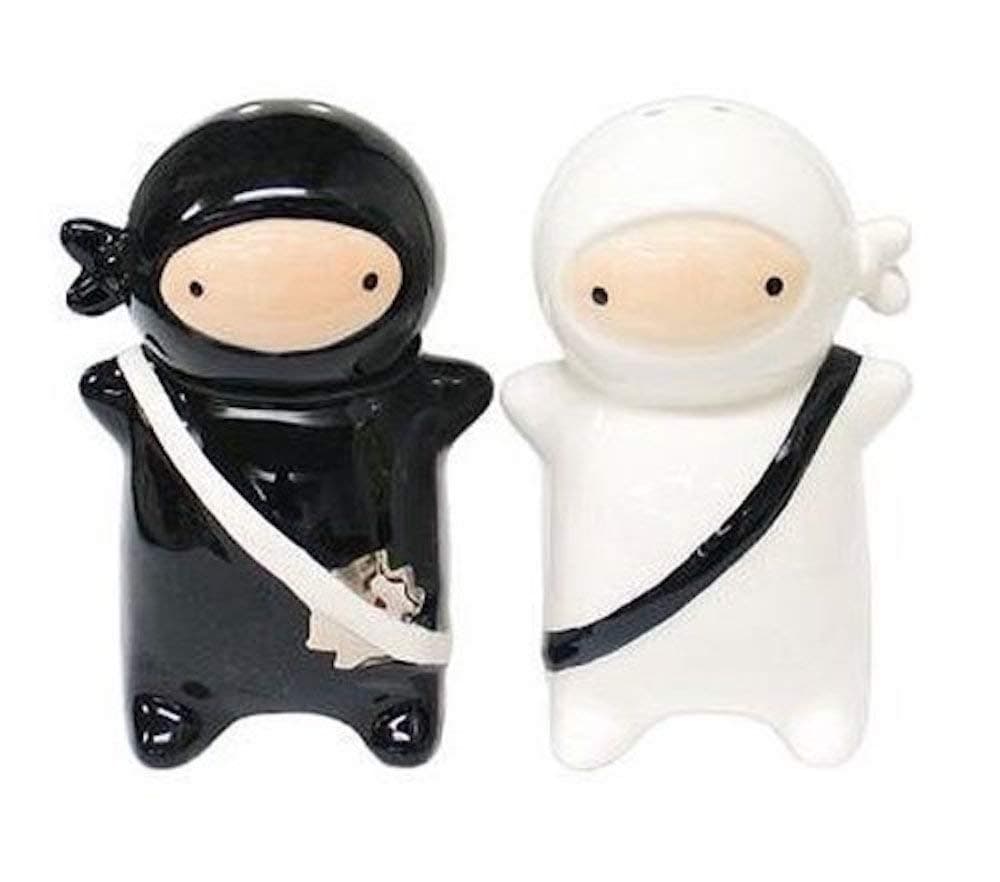 Baby Dueling Ninja Warriors Salt and Pepper Shakers