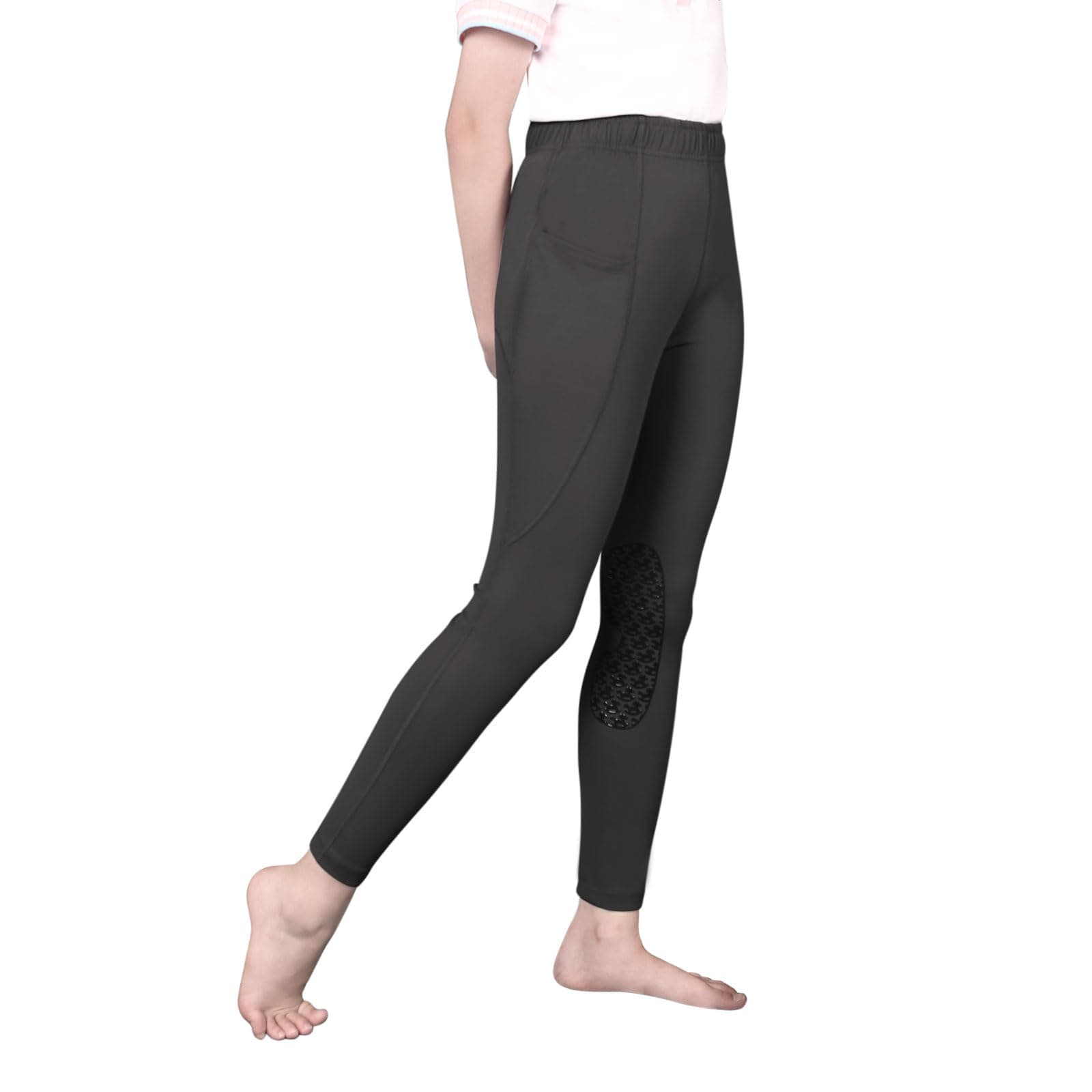 Harrison HowardKids Equestrian Breeches Girls Knee-Patch Horse Riding Pants Schooling Tights