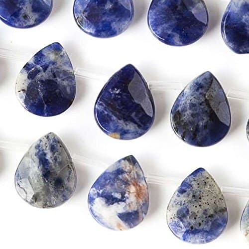 Sodalite Beads 12x15mm Faceted Top-Drilled Teardrop - 12 pcs/ 8 Inch Strand